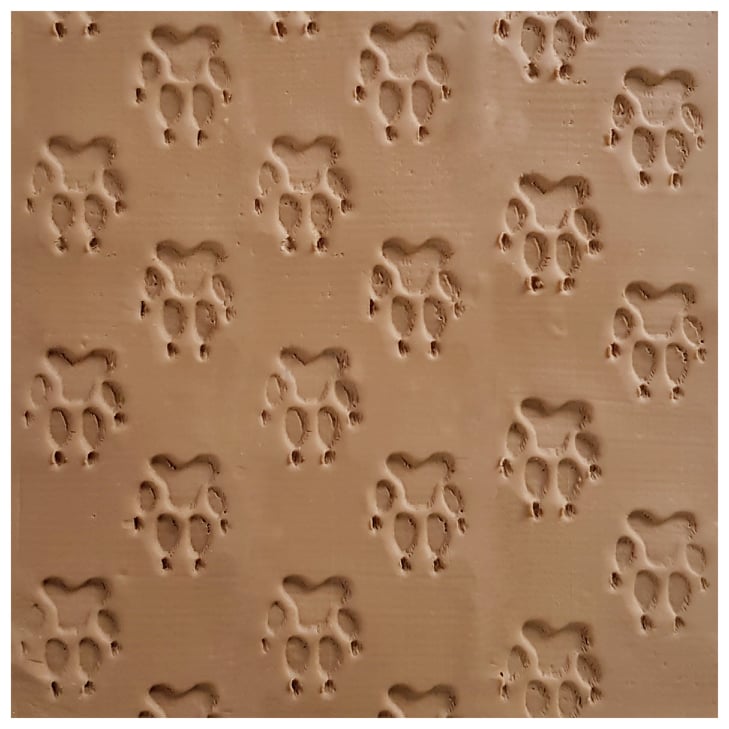 'Dog Paw Print' Small Texture Roller