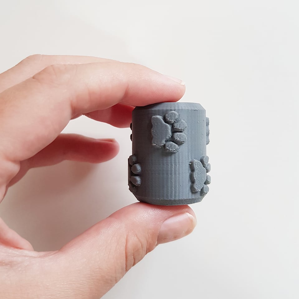 'Cat Paw Print' Small Texture Roller