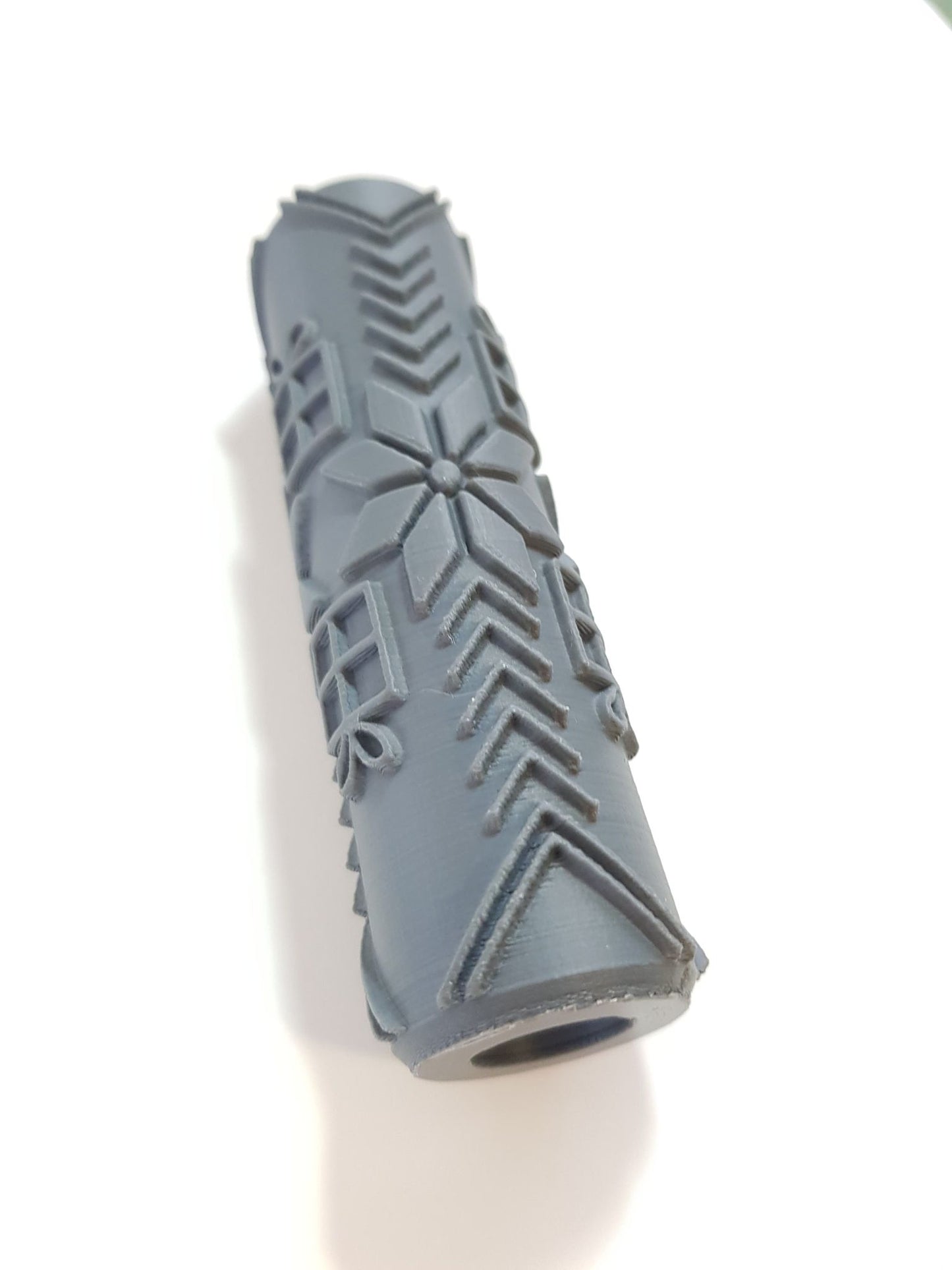 'Christmas Wrapping Paper' Jumbo Texture Roller