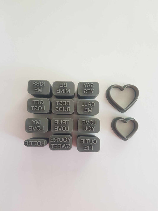 Conversation Hearts Stamp & Cutter