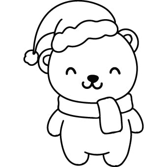 Christmas Animal - Bear Stamp