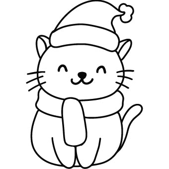Christmas Animal - Cat Stamp