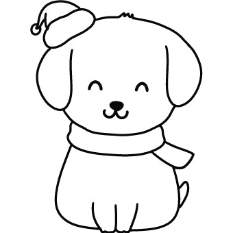 Christmas Animal - Dog Stamp