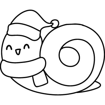 Christmas Animal - Snail Stamp