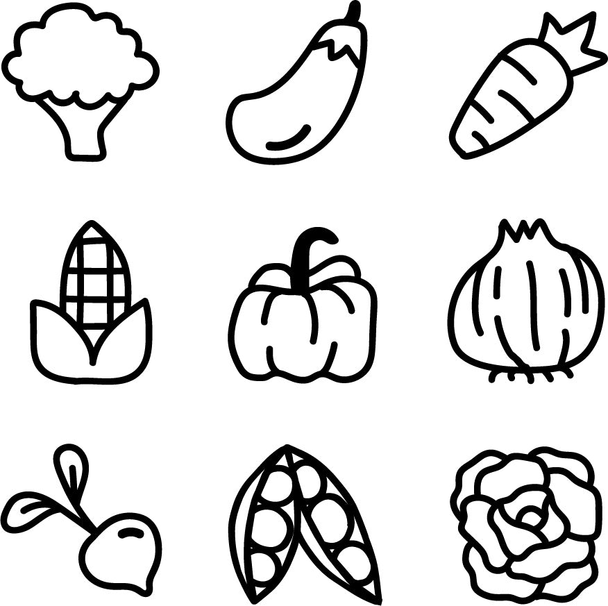 Mini Vegetable Stamps