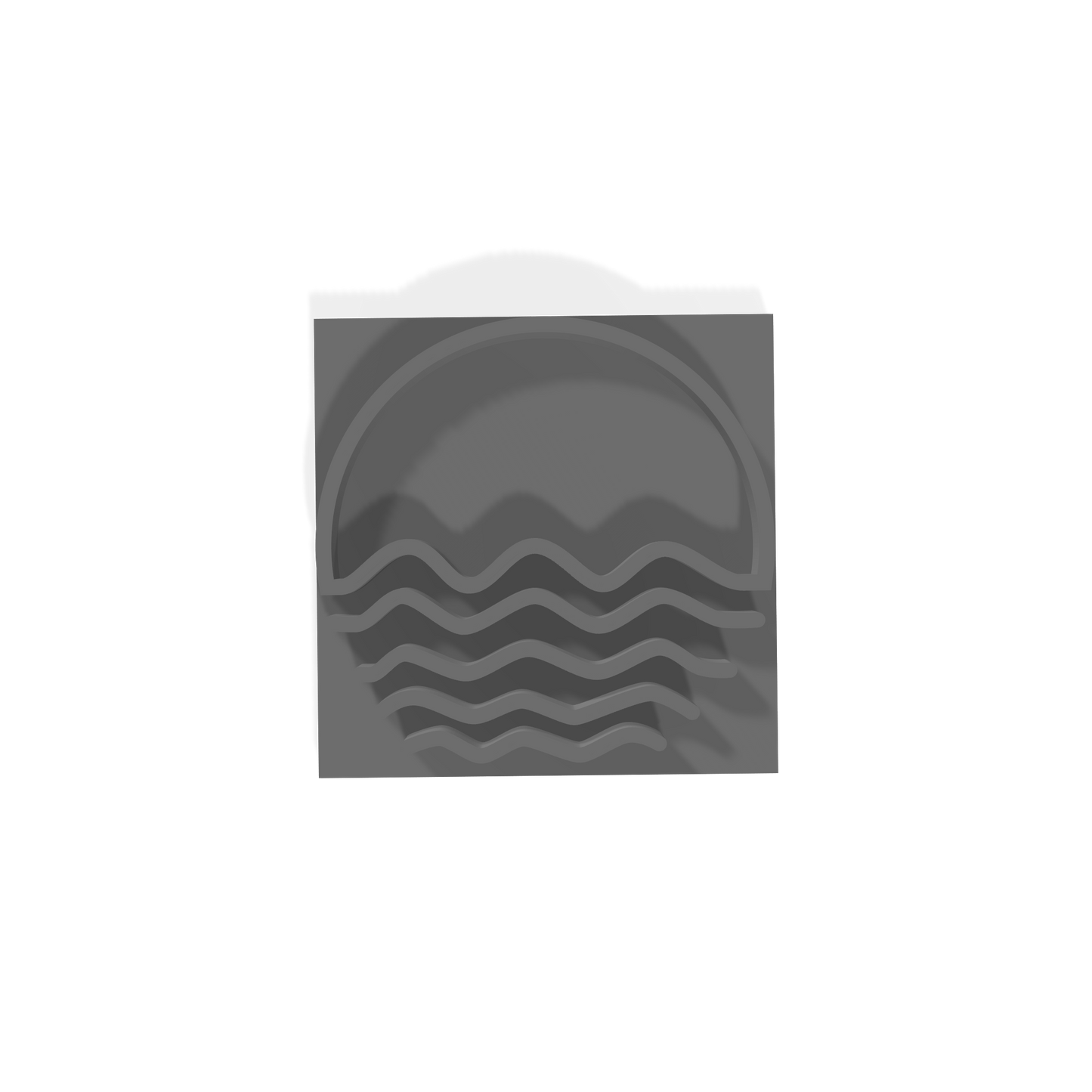 Waves and Sun Stamp