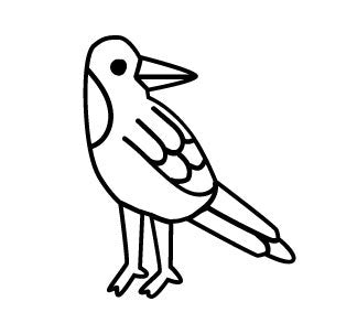 Magpie Stamp